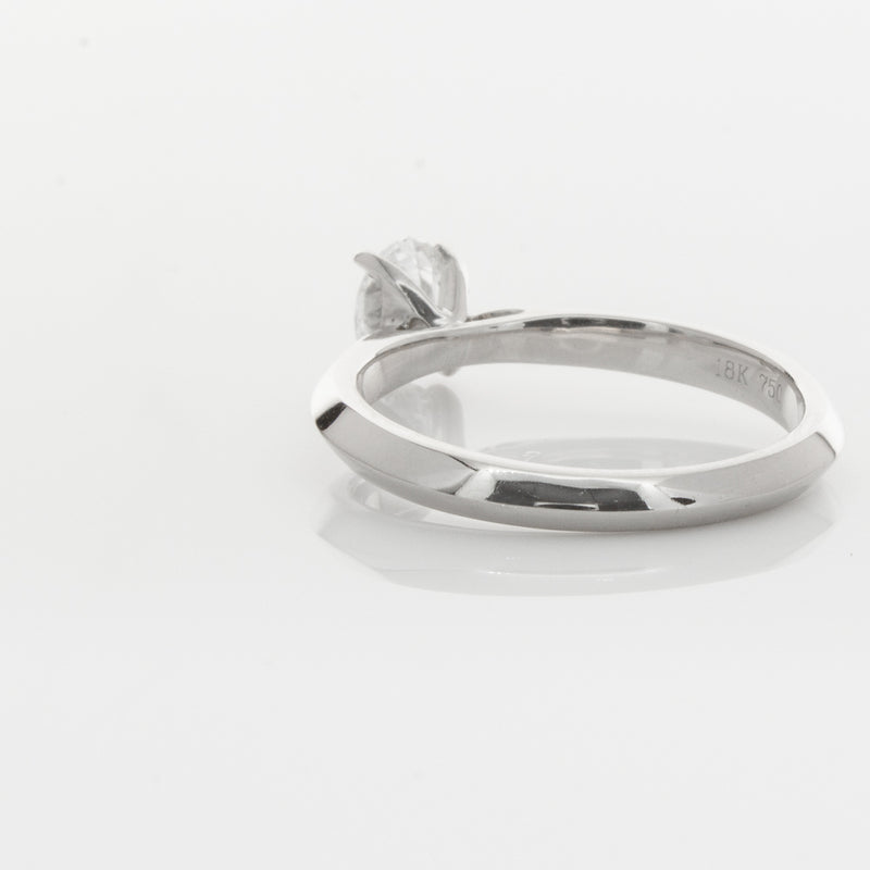 18ct White Gold .53ct Oval Diamond Venetian Ring-Ring-Walker & Hall