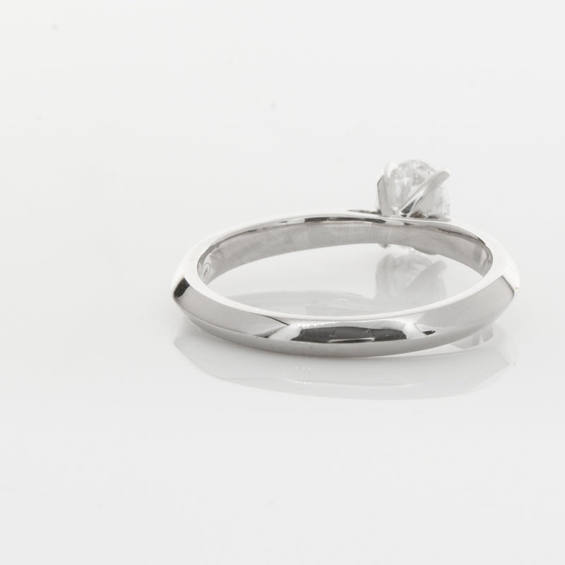 18ct White Gold .53ct Oval Diamond Venetian Ring-Ring-Walker & Hall