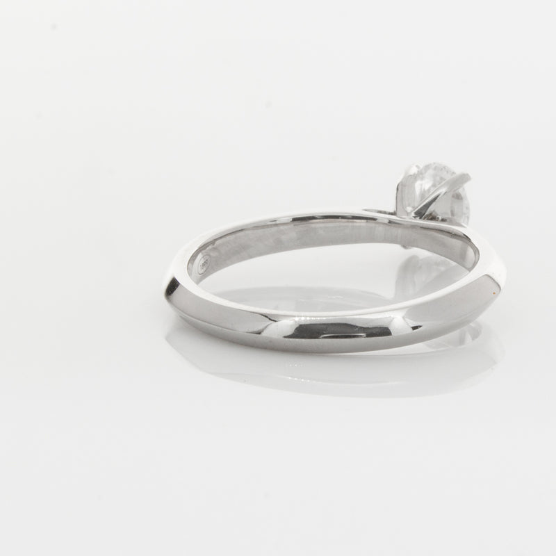 18ct White Gold .53ct Oval Diamond Venetian Ring-Ring-Walker & Hall