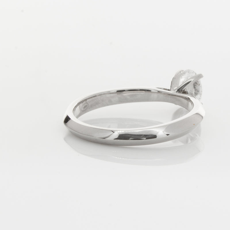 18ct White Gold .53ct Oval Diamond Venetian Ring-Ring-Walker & Hall