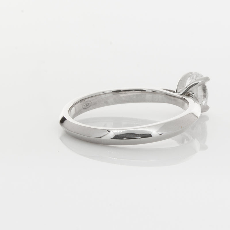 18ct White Gold .53ct Oval Diamond Venetian Ring-Ring-Walker & Hall