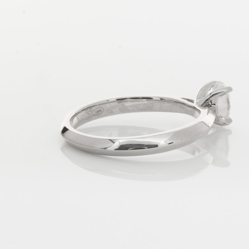 18ct White Gold .53ct Oval Diamond Venetian Ring-Ring-Walker & Hall