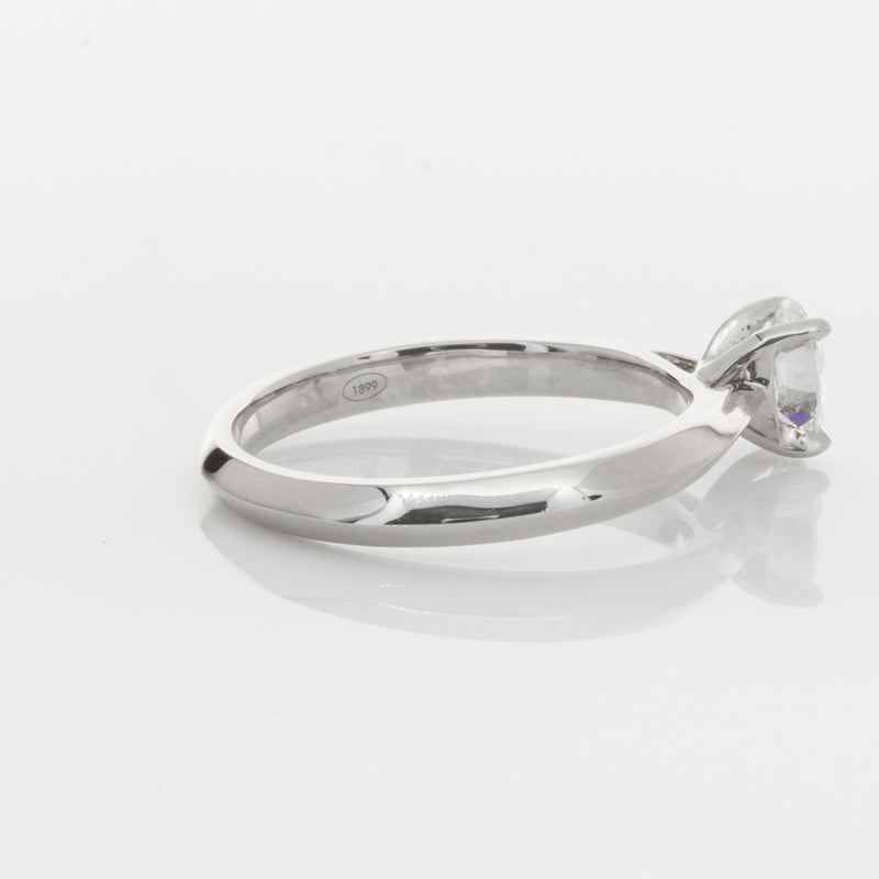 18ct White Gold .53ct Oval Diamond Venetian Ring-Ring-Walker & Hall