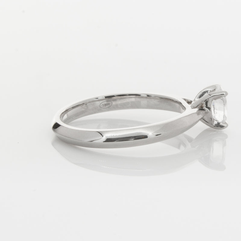 18ct White Gold .53ct Oval Diamond Venetian Ring-Ring-Walker & Hall