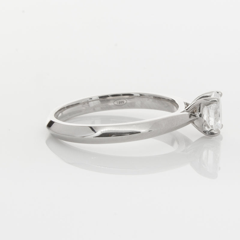 18ct White Gold .53ct Oval Diamond Venetian Ring-Ring-Walker & Hall