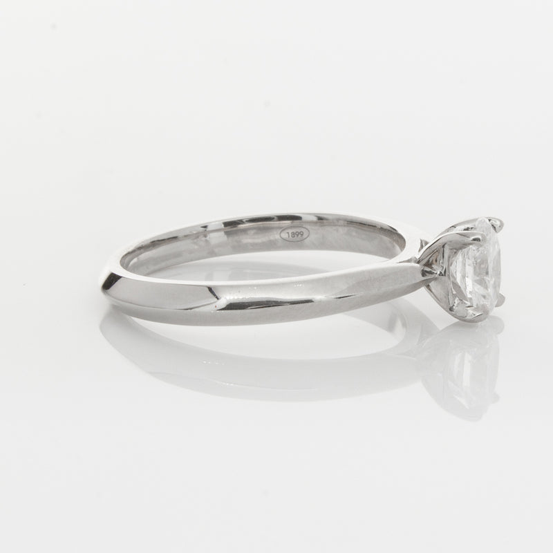 18ct White Gold .53ct Oval Diamond Venetian Ring-Ring-Walker & Hall