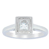 18ct White Gold .52ct Princess Cut Diamond Windsor Ring-Ring-Walker & Hall