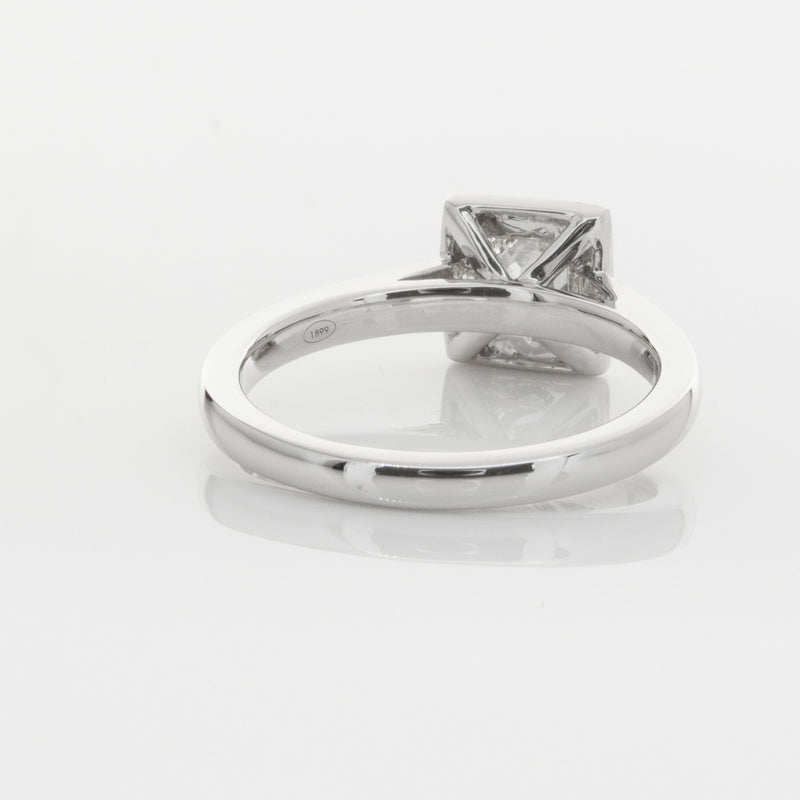 18ct White Gold .52ct Princess Cut Diamond Windsor Ring-Ring-Walker & Hall