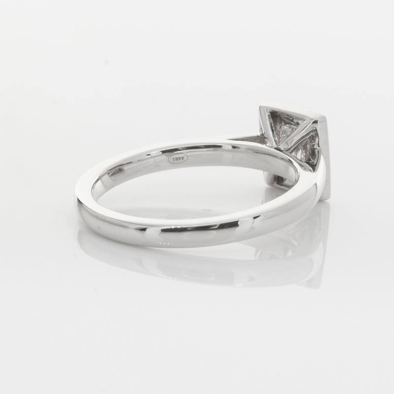 18ct White Gold .52ct Princess Cut Diamond Windsor Ring-Ring-Walker & Hall