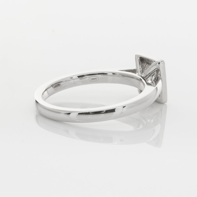18ct White Gold .52ct Princess Cut Diamond Windsor Ring-Ring-Walker & Hall