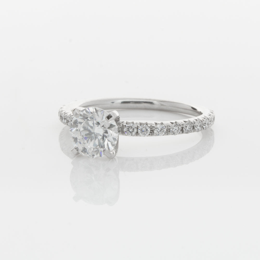 18ct White Gold 1.01ct Diamond Comet Ring-Ring-Walker & Hall
