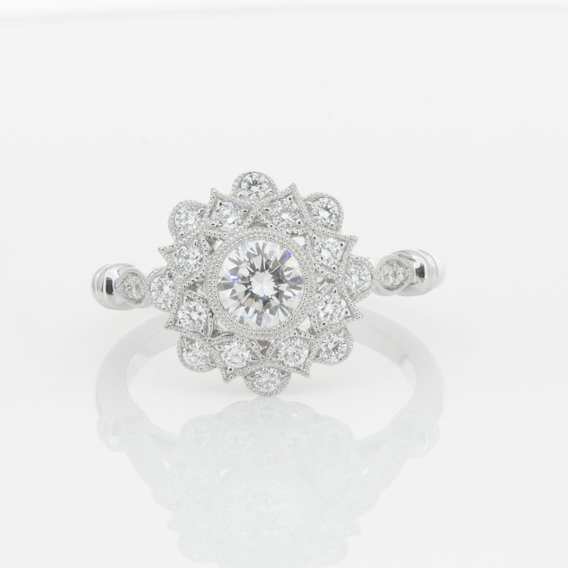 18ct White Gold .50ct Diamond Mayfair Ring-Ring-Walker & Hall