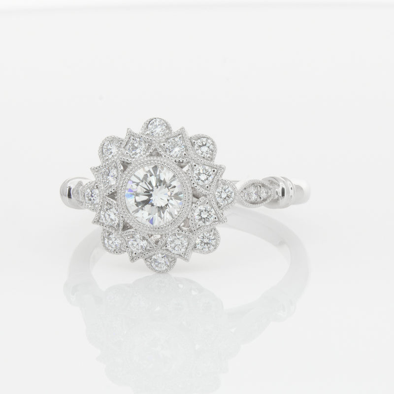 18ct White Gold .50ct Diamond Mayfair Ring-Ring-Walker & Hall