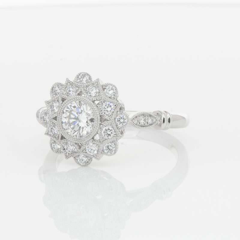 18ct White Gold .50ct Diamond Mayfair Ring-Ring-Walker & Hall