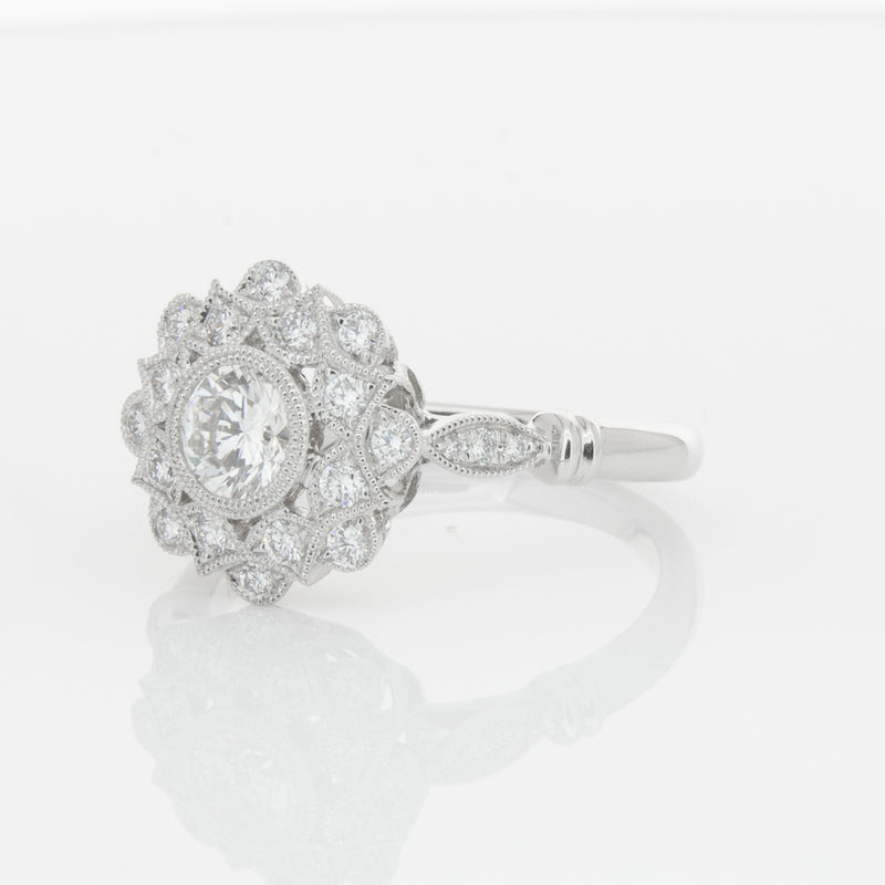 18ct White Gold .50ct Diamond Mayfair Ring-Ring-Walker & Hall