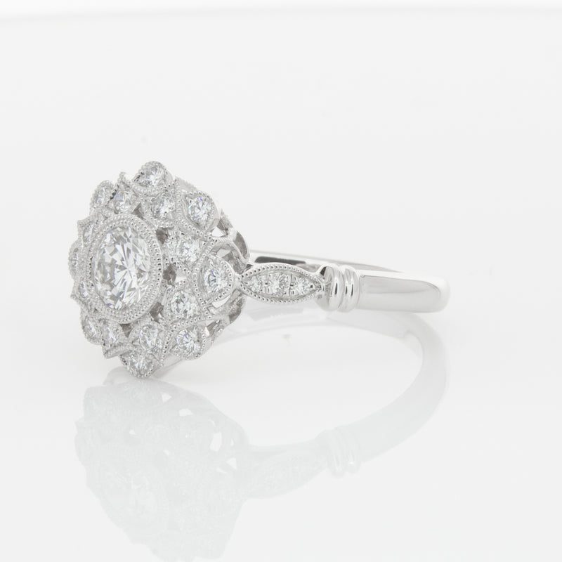 18ct White Gold .50ct Diamond Mayfair Ring-Ring-Walker & Hall