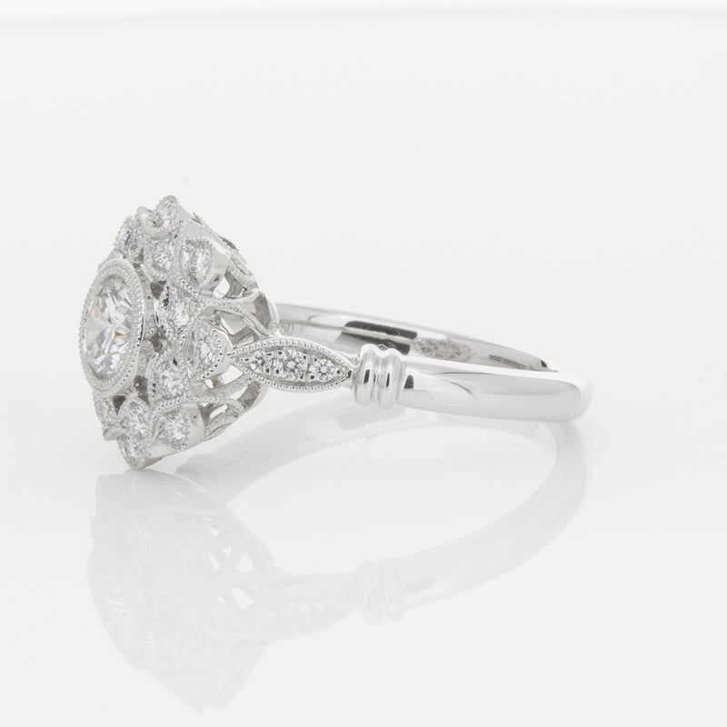 18ct White Gold .50ct Diamond Mayfair Ring-Ring-Walker & Hall