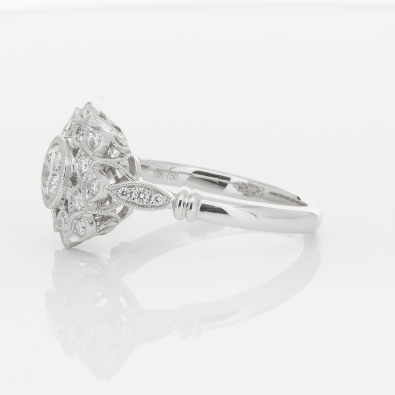 18ct White Gold .50ct Diamond Mayfair Ring-Ring-Walker & Hall