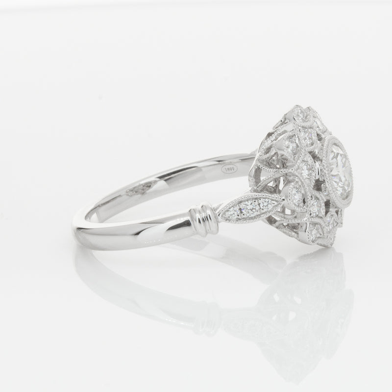 18ct White Gold .50ct Diamond Mayfair Ring-Ring-Walker & Hall