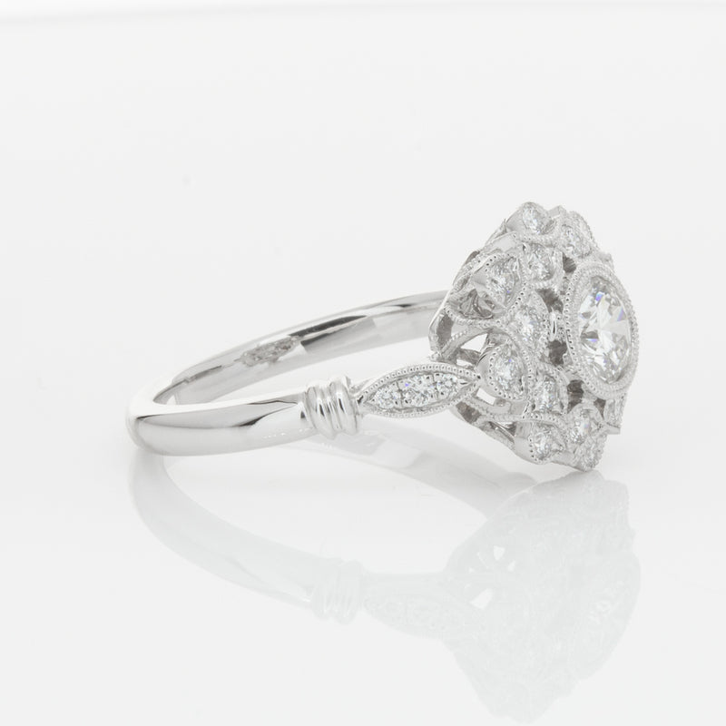 18ct White Gold .50ct Diamond Mayfair Ring-Ring-Walker & Hall