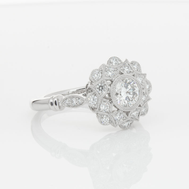 18ct White Gold .50ct Diamond Mayfair Ring-Ring-Walker & Hall