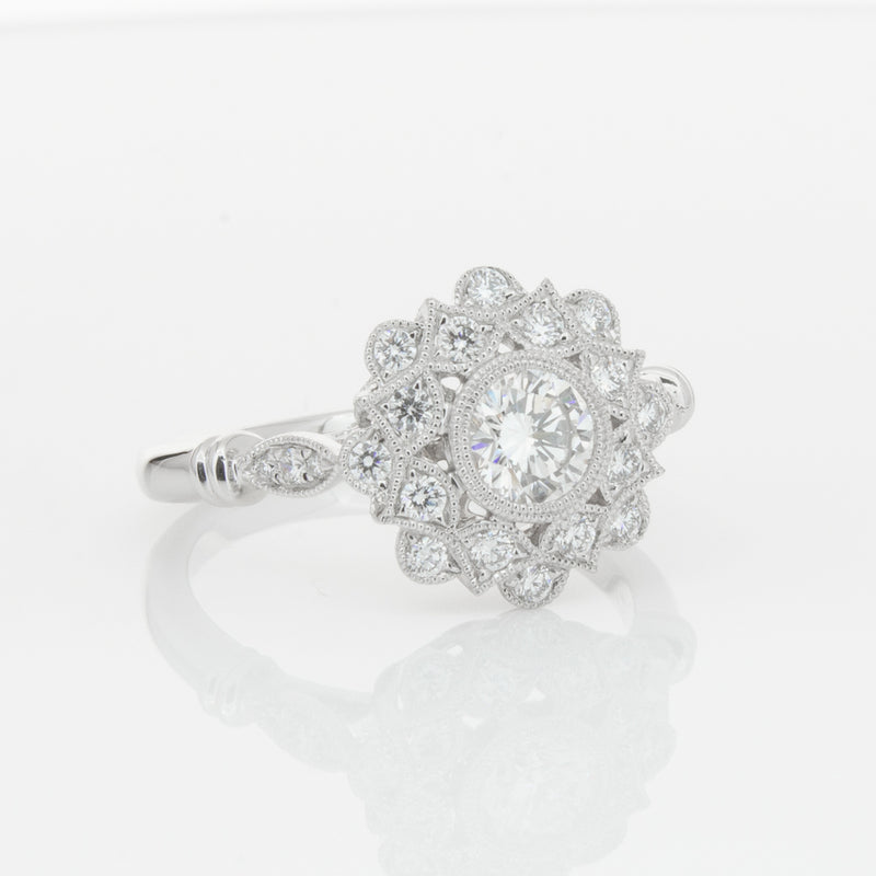 18ct White Gold .50ct Diamond Mayfair Ring-Ring-Walker & Hall