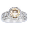 18ct White Gold Champagne Diamond Ring-Ring-Walker & Hall