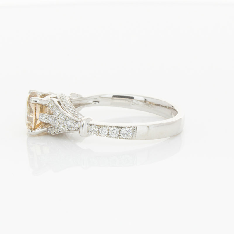 18ct White Gold Mocha Diamond Ring-Ring-Walker & Hall