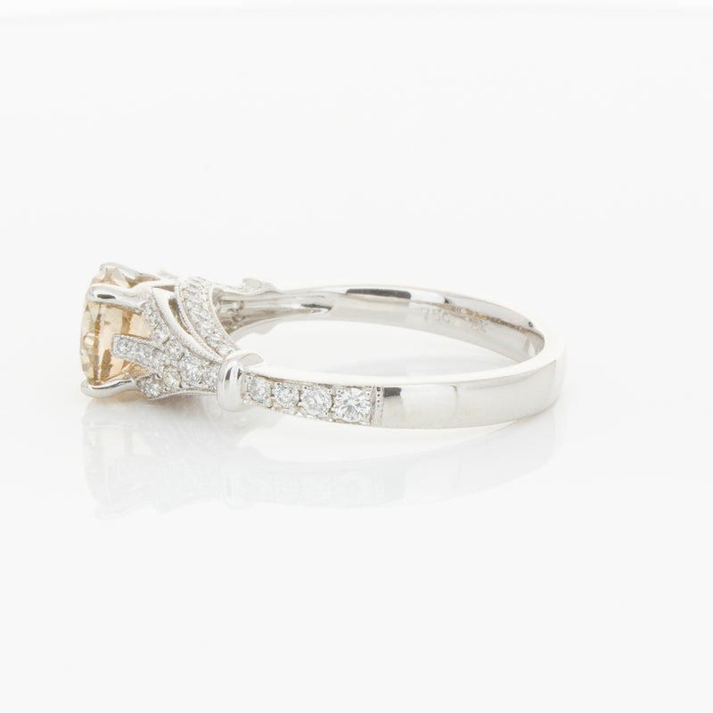 18ct White Gold Mocha Diamond Ring-Ring-Walker & Hall