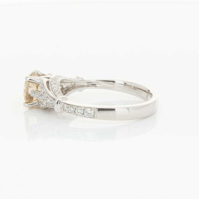 18ct White Gold Mocha Diamond Ring-Ring-Walker & Hall