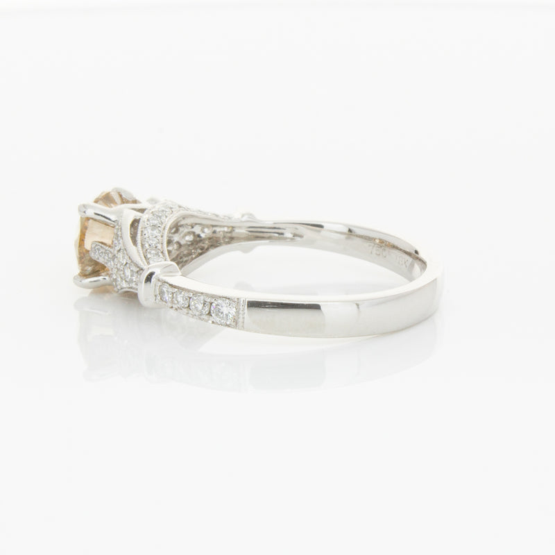 18ct White Gold Mocha Diamond Ring-Ring-Walker & Hall