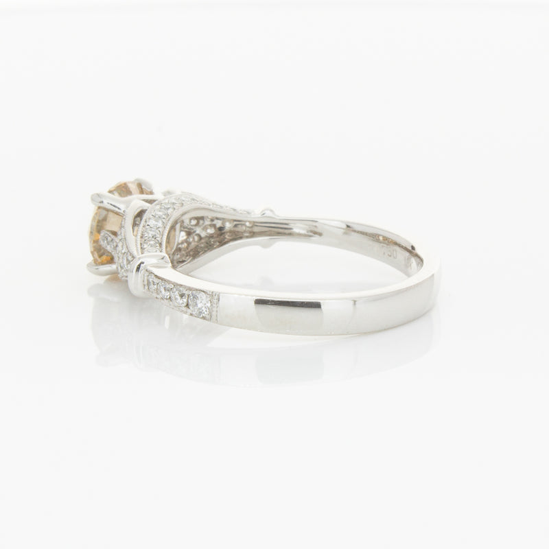 18ct White Gold Mocha Diamond Ring-Ring-Walker & Hall