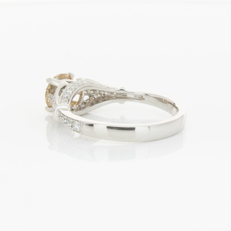 18ct White Gold Mocha Diamond Ring-Ring-Walker & Hall