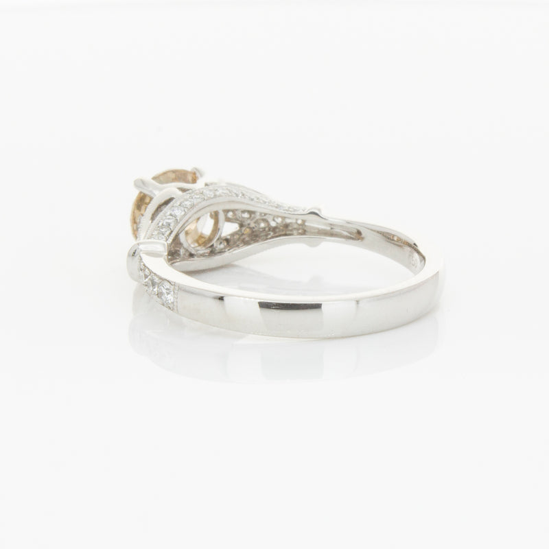 18ct White Gold Mocha Diamond Ring-Ring-Walker & Hall