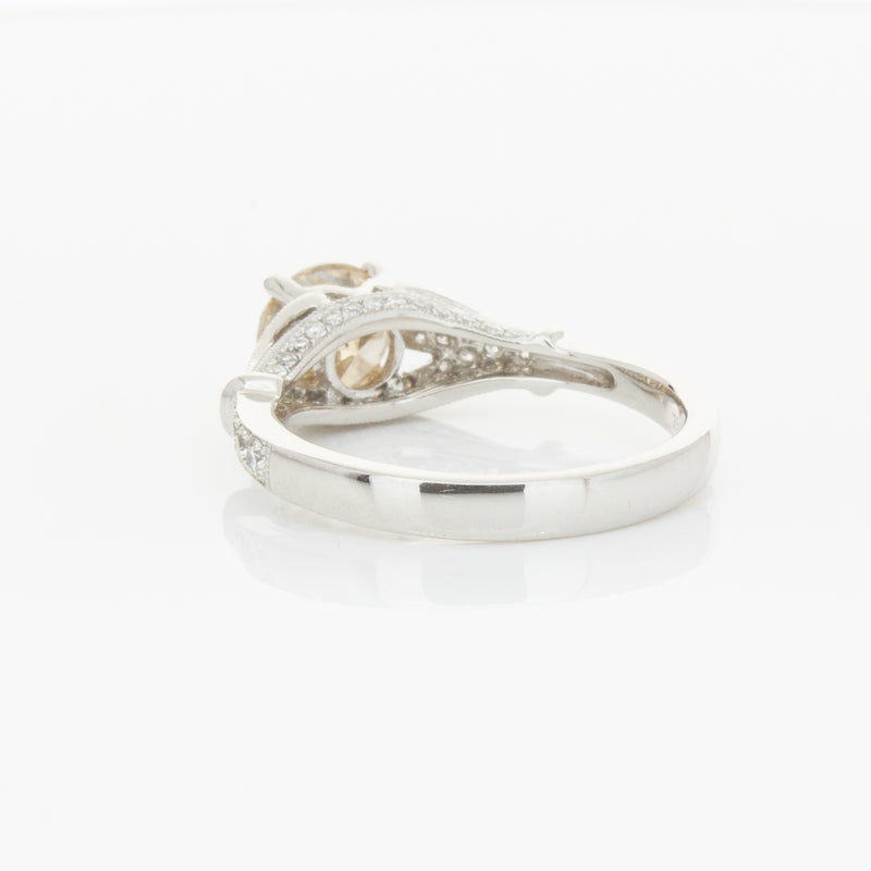 18ct White Gold Mocha Diamond Ring-Ring-Walker & Hall