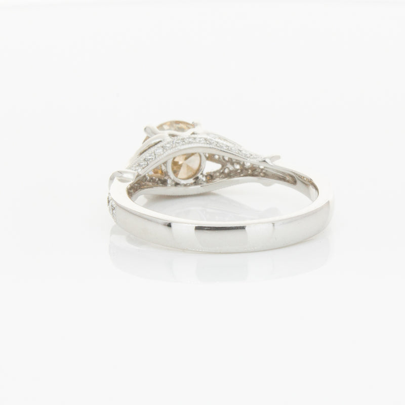 18ct White Gold Mocha Diamond Ring-Ring-Walker & Hall