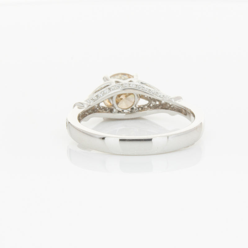 18ct White Gold Mocha Diamond Ring-Ring-Walker & Hall