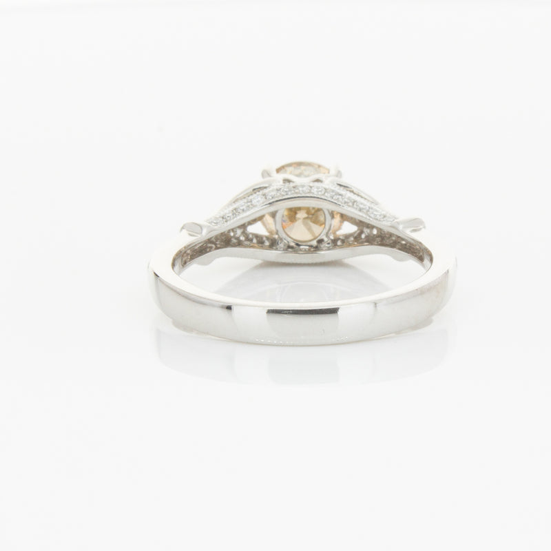 18ct White Gold Mocha Diamond Ring-Ring-Walker & Hall