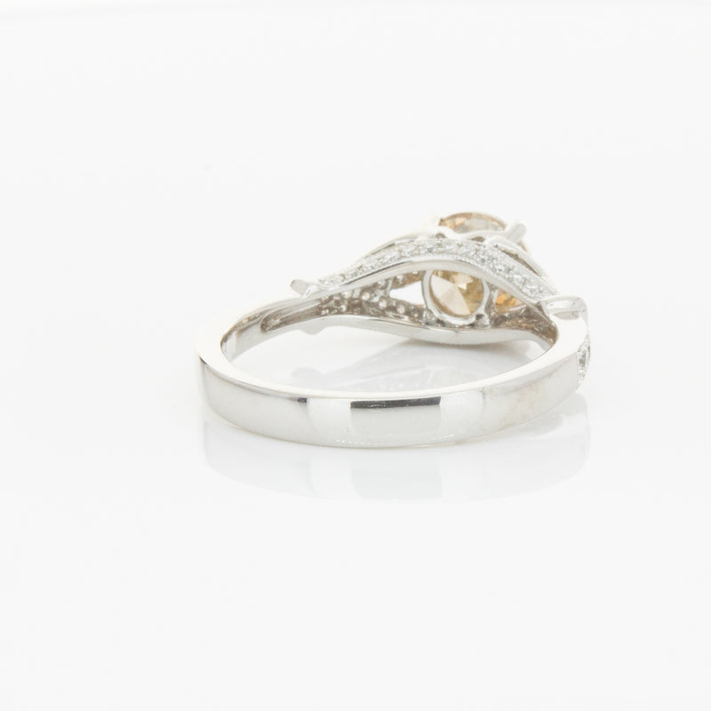 18ct White Gold Mocha Diamond Ring-Ring-Walker & Hall