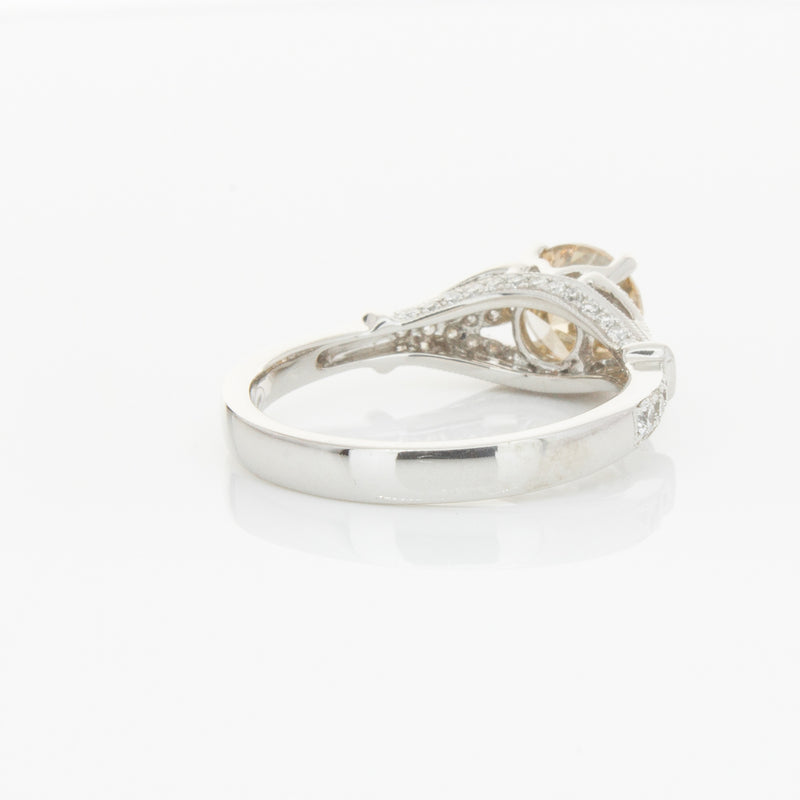 18ct White Gold Mocha Diamond Ring-Ring-Walker & Hall