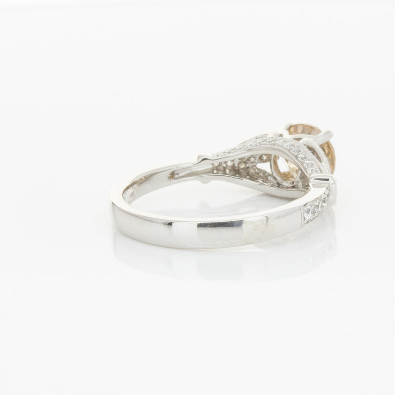 18ct White Gold Mocha Diamond Ring-Ring-Walker & Hall
