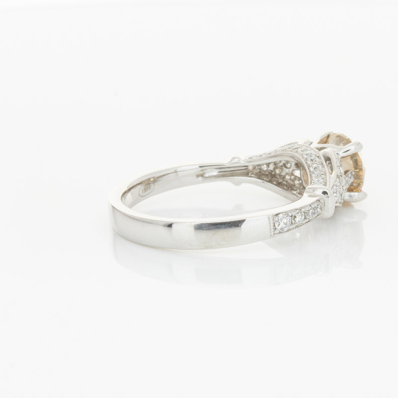 18ct White Gold Mocha Diamond Ring-Ring-Walker & Hall