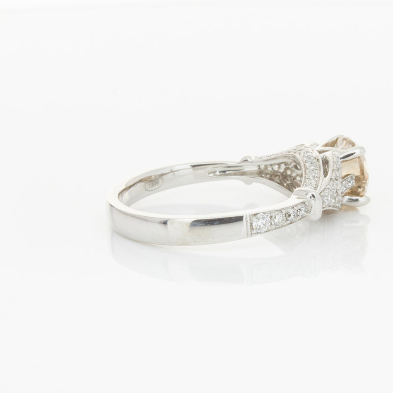 18ct White Gold Mocha Diamond Ring-Ring-Walker & Hall