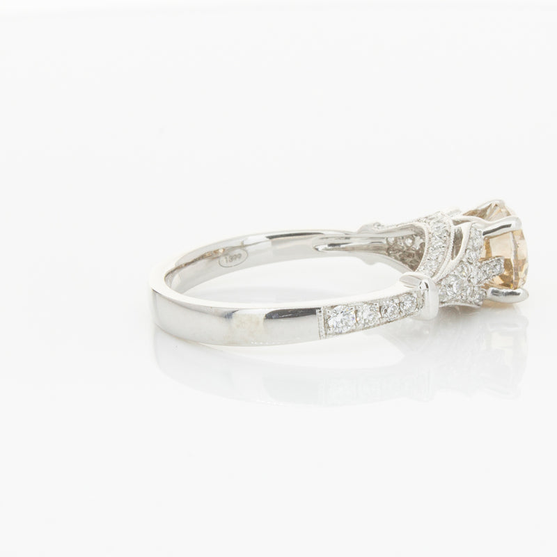 18ct White Gold Mocha Diamond Ring-Ring-Walker & Hall