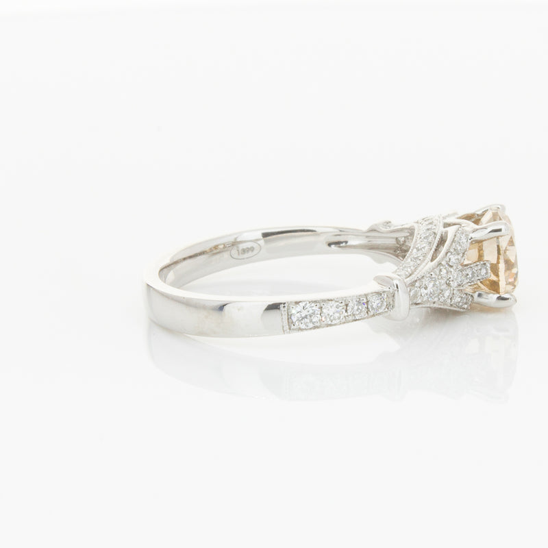 18ct White Gold Mocha Diamond Ring-Ring-Walker & Hall