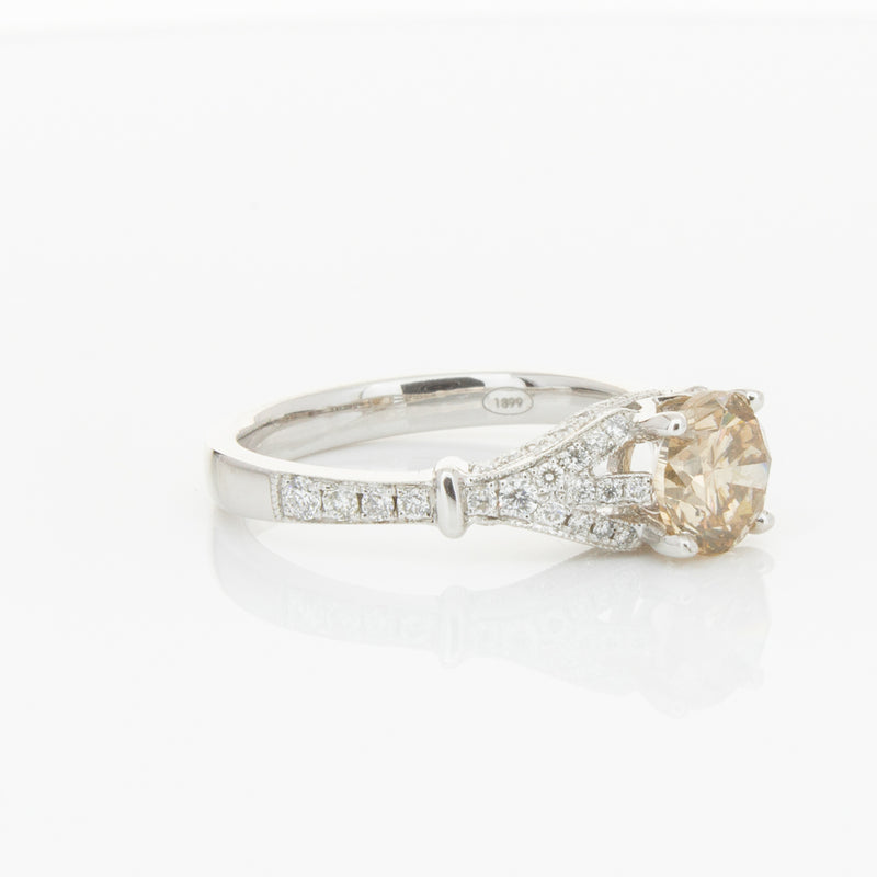 18ct White Gold Mocha Diamond Ring-Ring-Walker & Hall