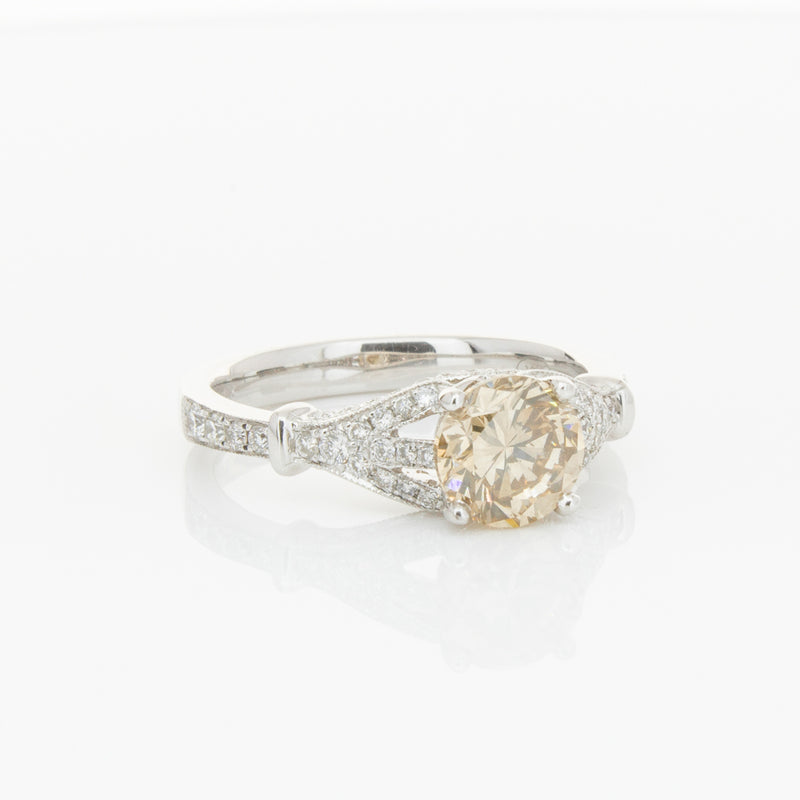 18ct White Gold Mocha Diamond Ring-Ring-Walker & Hall