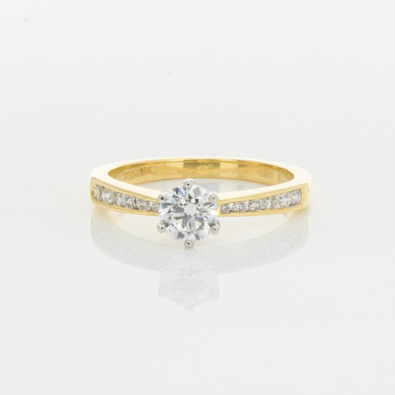 18ct Yellow Gold .50ct Diamond Avalon Ring-Ring-Walker & Hall