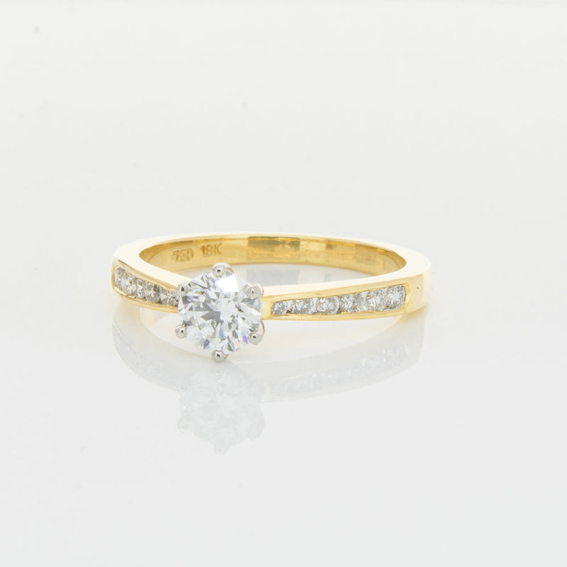 18ct Yellow Gold .50ct Diamond Avalon Ring-Ring-Walker & Hall