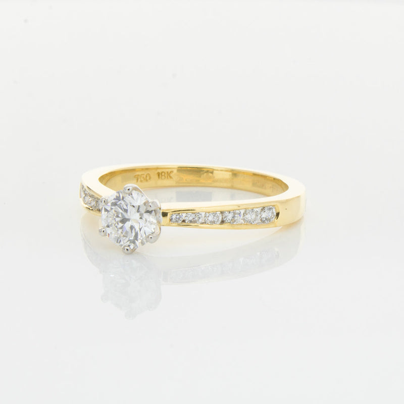 18ct Yellow Gold .50ct Diamond Avalon Ring-Ring-Walker & Hall